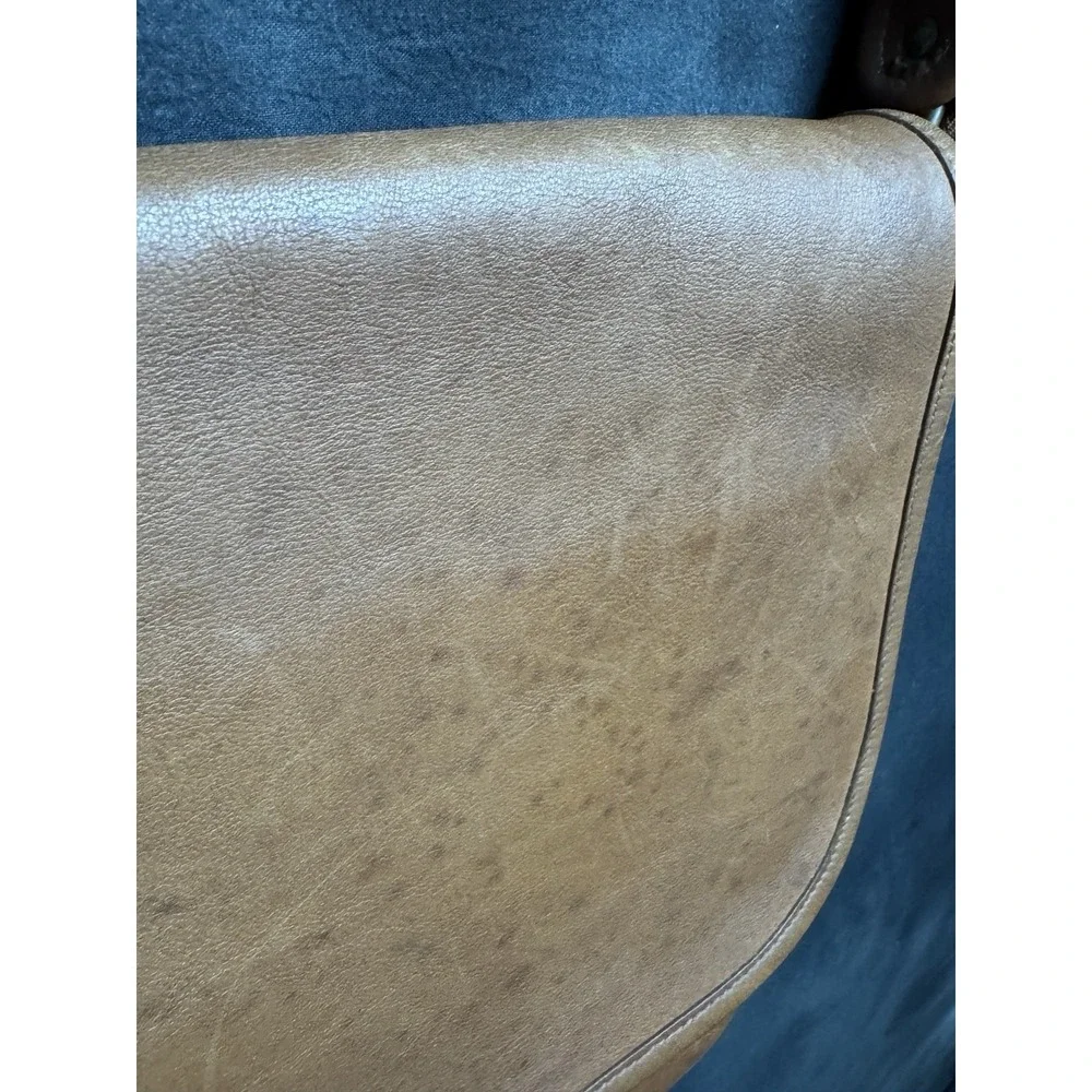 Vintage 90s Coach Patricia's Legacy 9951 Tan Leather Flap Crossbody Saddle Bag